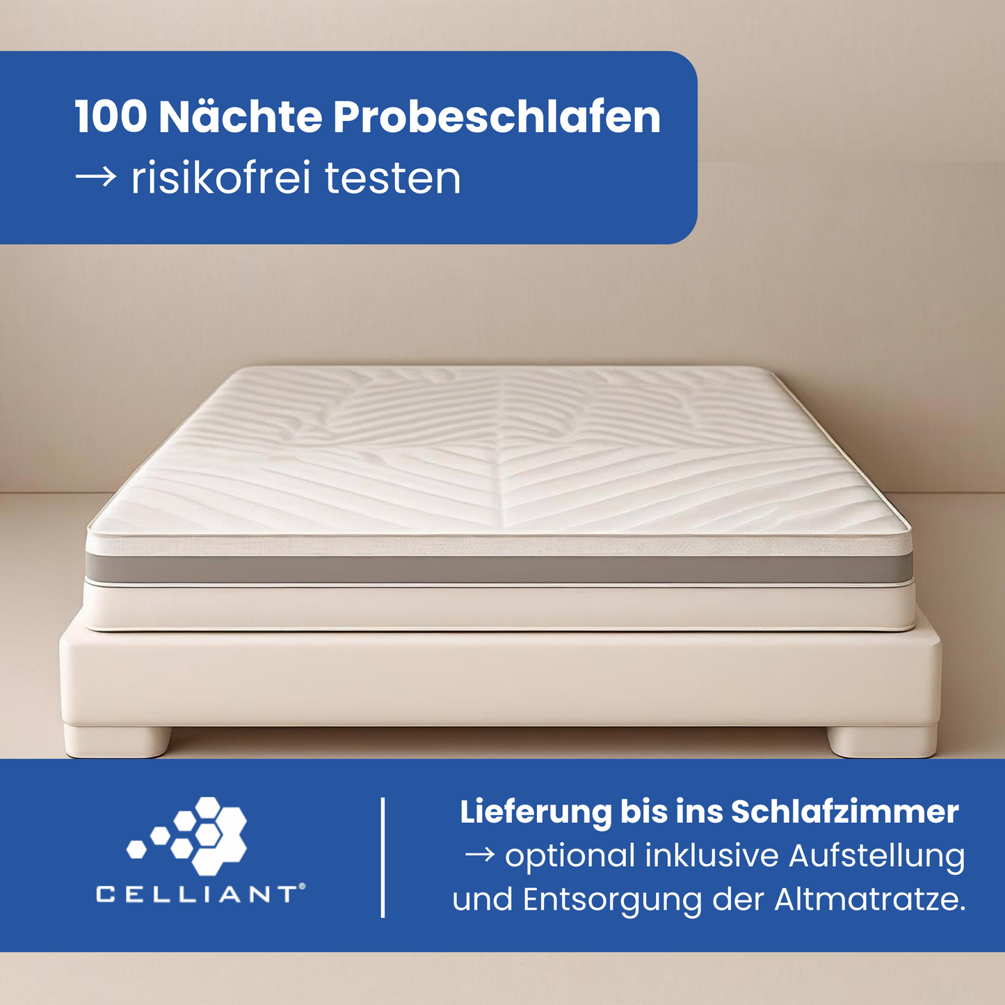 Luxupur Premium Matratze mit 100 Nächten Probeschlafen – risikofrei testen