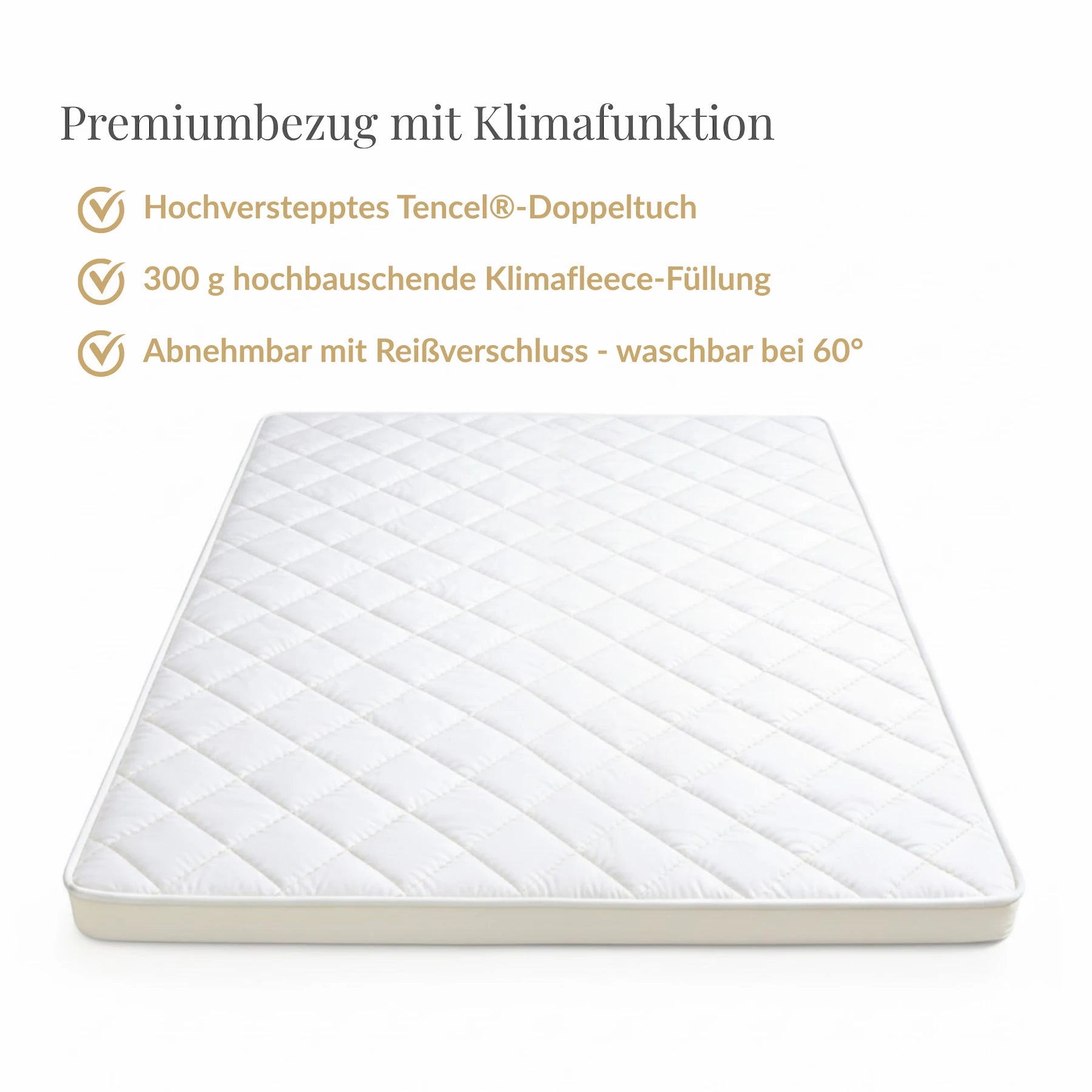 Luxupur® OrthoTop Wendetopper mit zwei Härtegraden – sanfte und stützende Seite für individuellen Schlafkomfort