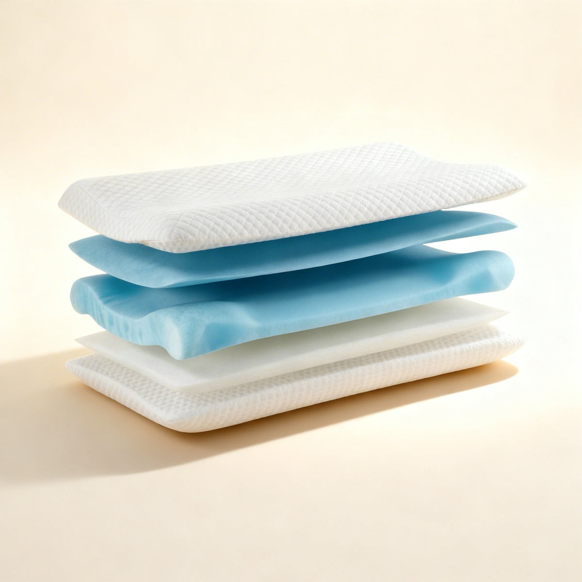 Luxupur ErgoPillow modulare Schichten für 3 Höhen 8 11 13 cm ergonomisches Nackenkissen zum Selbst-Anpassen

