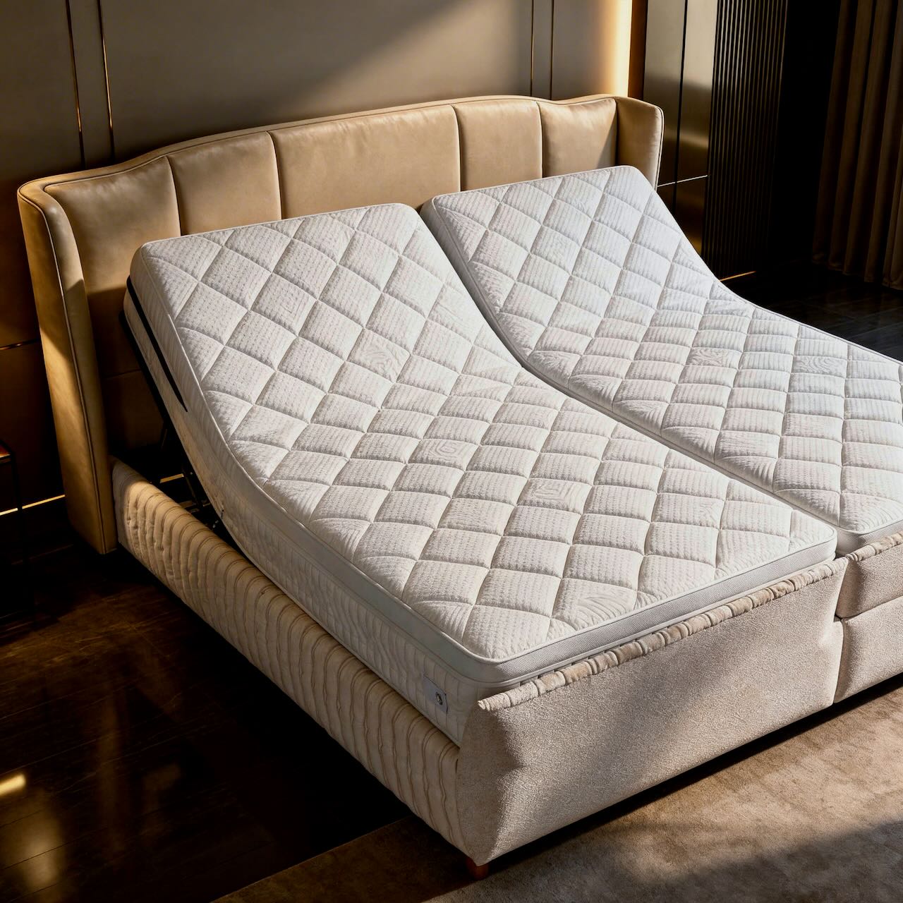 Luxupur® OrthoFlex Premium – elektrisch verstellbarer Tellerlattenrost für spürbar mehr Komfort, flexible Anpassung und ein exklusives Schlaferlebnis auf höchstem Niveau
