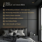 Luxupur OrthoTop Topper auf einen Blick – auf Bestellung in deutscher Manufaktur gefertigt, direkt zu Hause anpassbar, auch in Sondermaßen erhältlich, ohne Fehlkauf-Risiko mit 5 Jahren Garantie